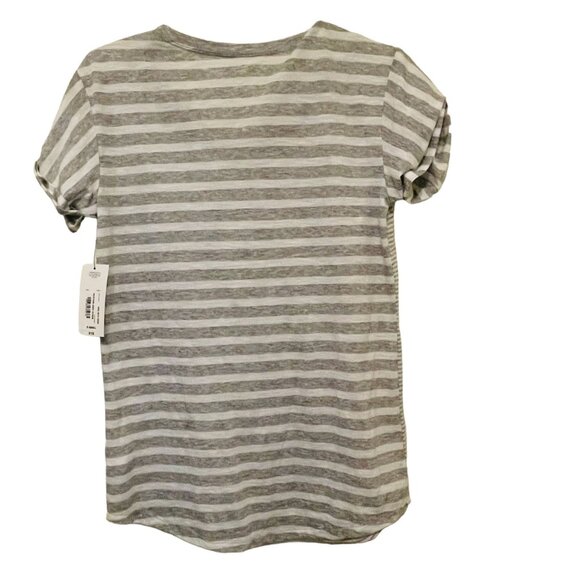 A.n.a A New Approach Womens T Shirt Heather Grey‎ Stripe Size  XS - Picture 5 of 8